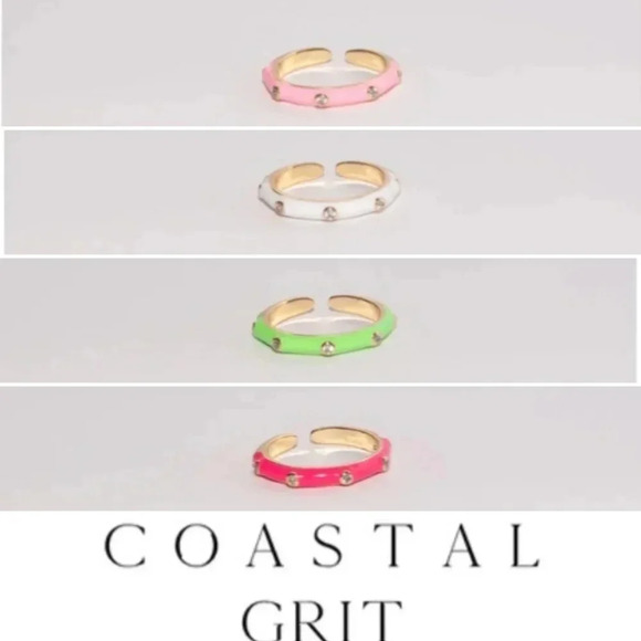 NWT 4 stackable Honolulu Rings by Coastal Grit - Picture 1 of 6
